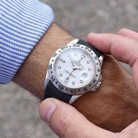 rolex explorer ii strap size|explorer 2 on rubber strap.